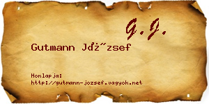 Gutmann József névjegykártya